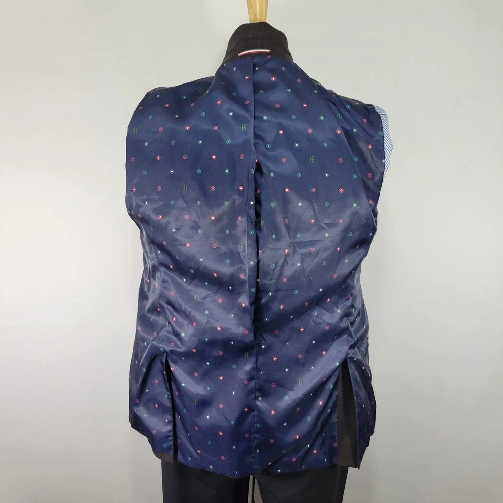 Tommy‎ Hilfiger Men's Sport Coat Blazer Two Button Dark Brown Poly Blend 40R